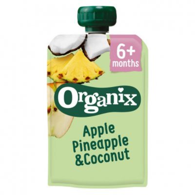 Organix Knijpfruit appel ananas & kokos 6-36m